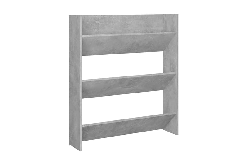 Väggmonterat skoställ betonggrå 80x18x90 cm spånskiva - Betonggrå - Förvaring - Sko- & klädförvaring - Skoförvaring