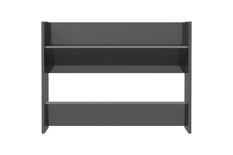 Väggmonterat skoställ grå högglans 80x18x60 cm spånskiva - Grå högglans - Förvaring - Sko- & klädförvaring - Skoförvaring