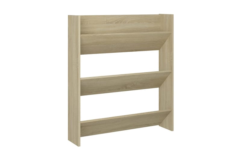 Väggmonterat skoställ sonoma-ek 80x18x90 cm spånskiva - Ek - Förvaring - Sko- & klädförvaring - Skoförvaring