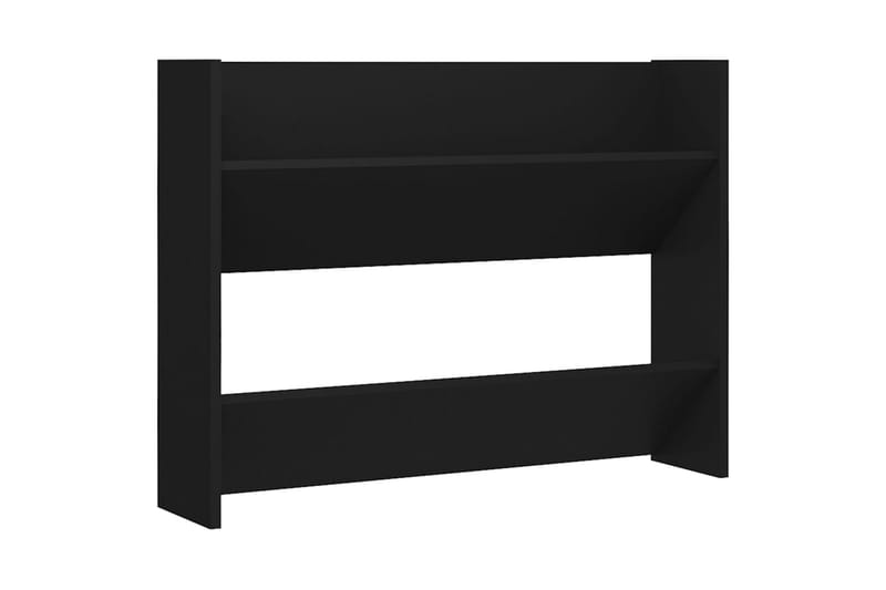 Väggmonterat skoställ svart 80x18x60 cm spånskiva - Svart - Förvaring - Sko- & klädförvaring - Skoförvaring