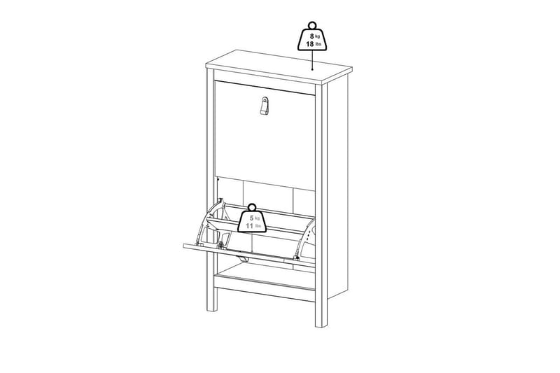 Vallvidera Skoskåp 54 cm - Beige - Förvaring - Sko- & klädförvaring - Skoförvaring