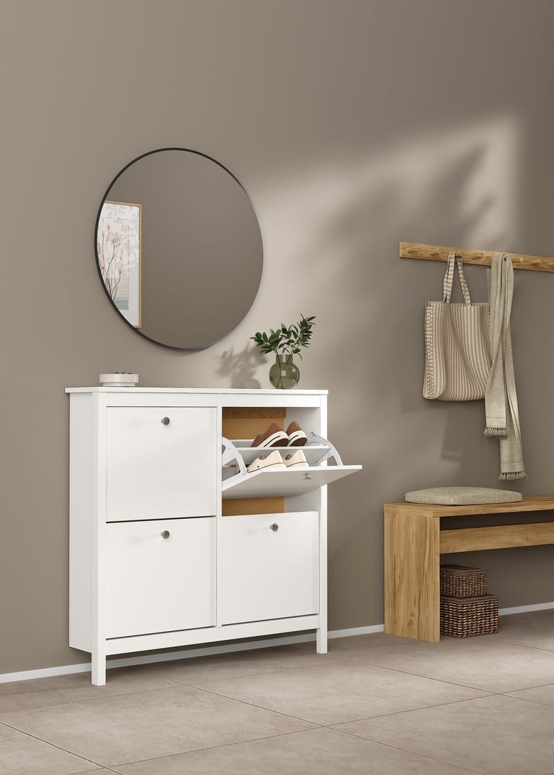 Vallvidera Skoskåp med 4 fack 103x25x103 cm - Förvaring - Sko- & klädförvaring - Skoförvaring