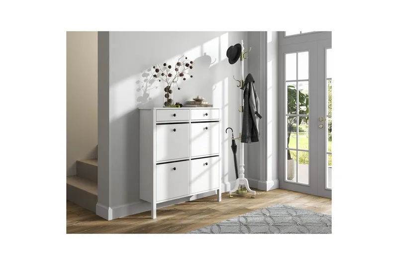 Veylin Skoskåp 101 cm - Natur/Vit - Förvaring - Sko- & klädförvaring - Skoförvaring