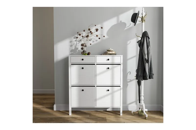 Veylin Skoskåp 101 cm - Natur/Vit - Förvaring - Sko- & klädförvaring - Skoförvaring