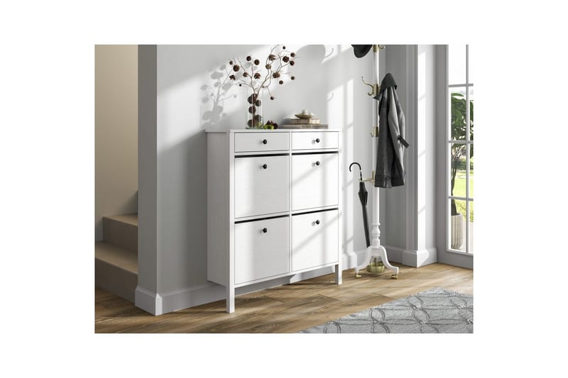 Veylin Skoskåp 101 cm - Natur/Vit - Förvaring - Sko- & klädförvaring - Skoförvaring