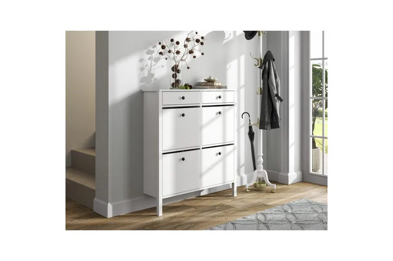 Veylin Skoskåp 101 cm - Natur/Vit - Förvaring - Sko- & klädförvaring - Skoförvaring