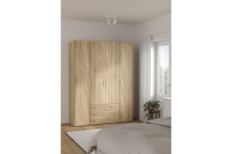 Space Garderob 154x200 cm - Natur - Förvaring - Sko- & klädförvaring - Garderober & garderobssystem