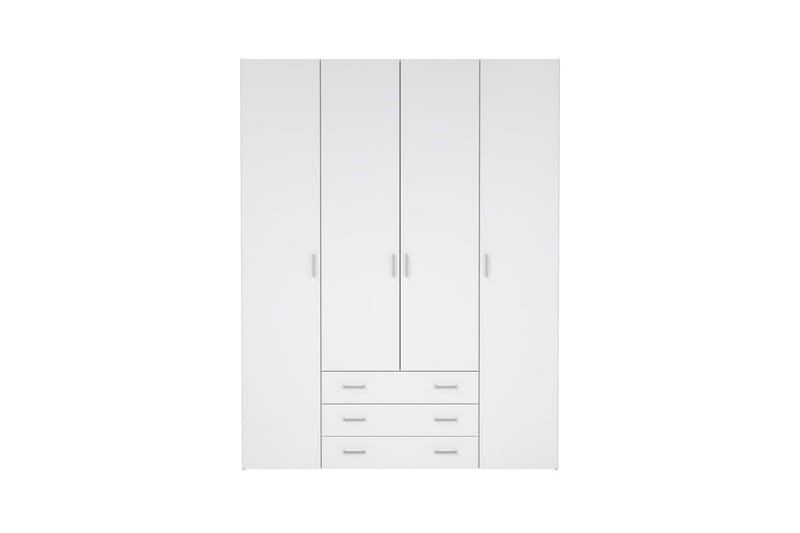 Space Garderob 154x200 cm - Vit - Förvaring - Sko- & klädförvaring - Garderober & garderobssystem