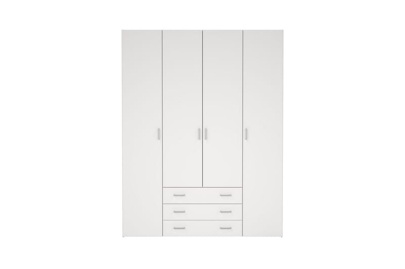 Space Garderob 154x200 cm - Vit - Förvaring - Sko- & klädförvaring - Garderober & garderobssystem