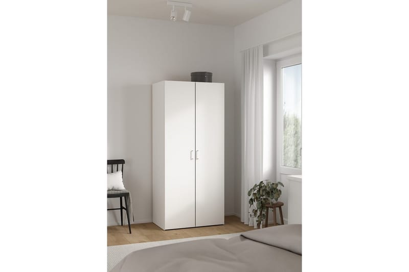 Space Garderob 78x175 cm - Vit - Förvaring - Sko- & klädförvaring - Garderober & garderobssystem