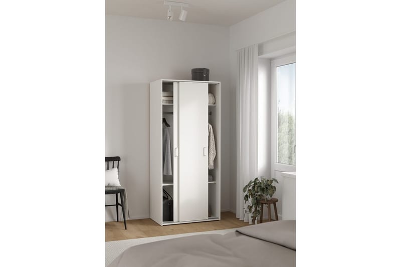 Space Garderob 78x175 cm - Vit - Förvaring - Sko- & klädförvaring - Garderober & garderobssystem