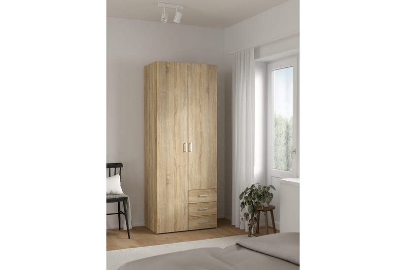 Space Garderob 78x200 cm - Natur - Förvaring - Sko- & klädförvaring - Garderober & garderobssystem