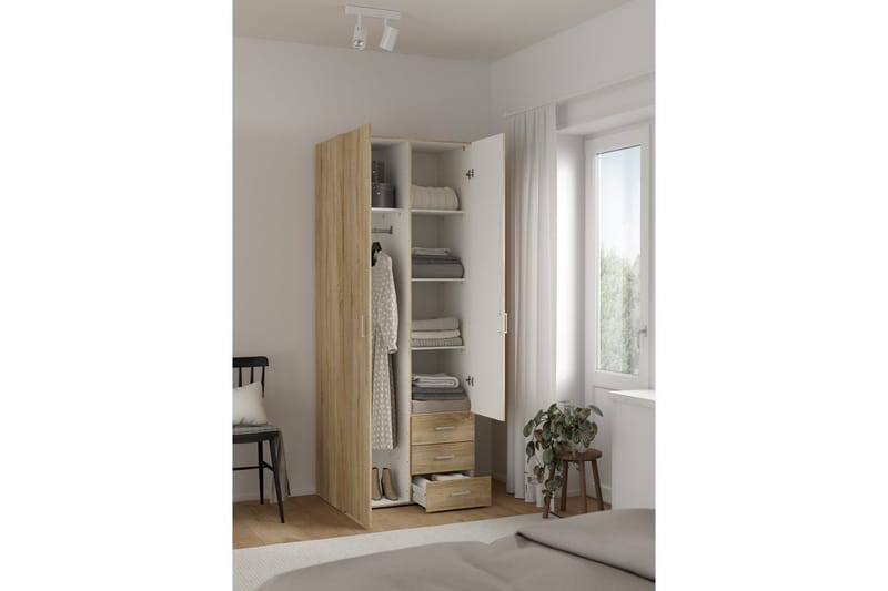 Space Garderob 78x200 cm - Natur - Förvaring - Sko- & klädförvaring - Garderober & garderobssystem
