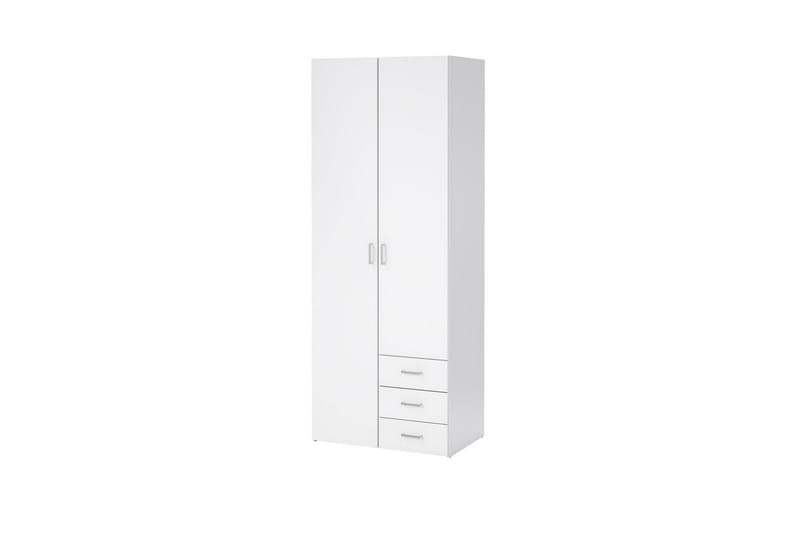 Space Garderob 78x200 cm - Vit - Förvaring - Sko- & klädförvaring - Garderober & garderobssystem