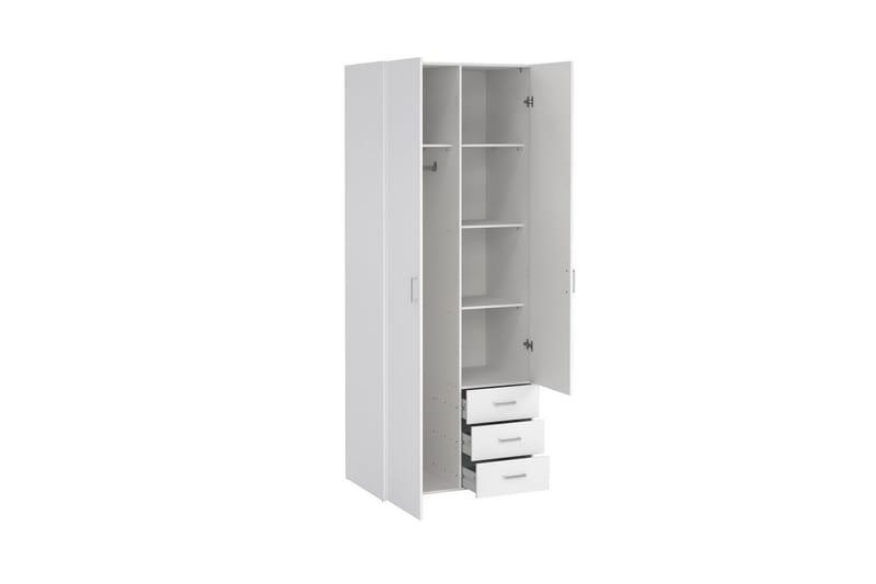 Space Garderob 78x200 cm - Vit - Förvaring - Sko- & klädförvaring - Garderober & garderobssystem