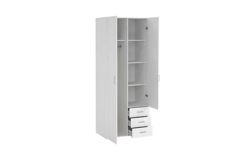 Space Garderob 78x200 cm - Vit - Förvaring - Sko- & klädförvaring - Garderober & garderobssystem