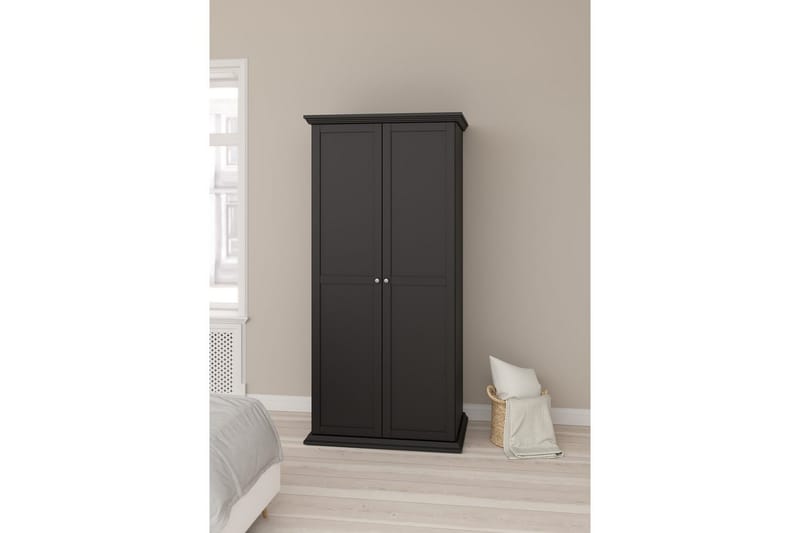 Suneta Garderob 96x200 cm - Svart - Förvaring - Sko- & klädförvaring - Garderober & garderobssystem
