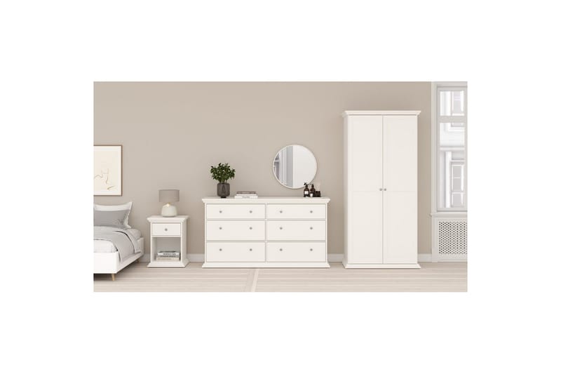Suneta Garderob 96x200 cm - Vit - Förvaring - Sko- & klädförvaring - Garderober & garderobssystem