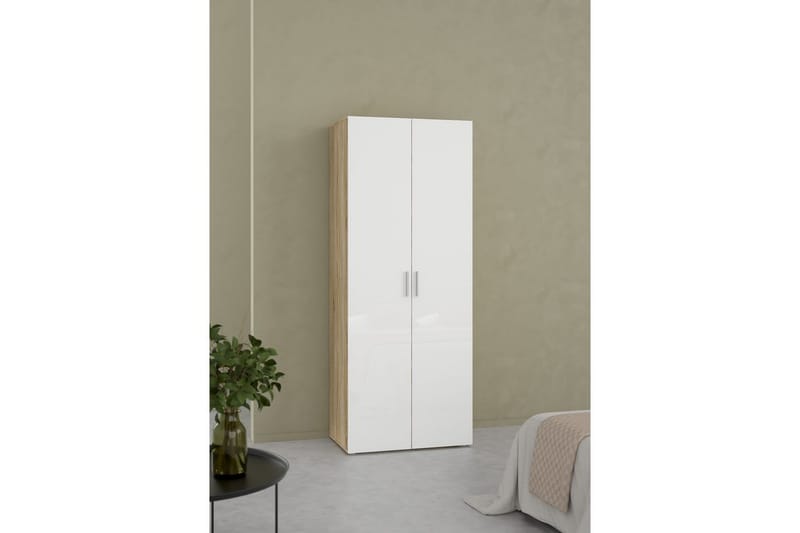 Suntia Garderob 79x201 cm - Vit - Förvaring - Sko- & klädförvaring - Garderober & garderobssystem