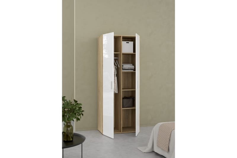 Suntia Garderob 79x201 cm - Vit - Förvaring - Sko- & klädförvaring - Garderober & garderobssystem