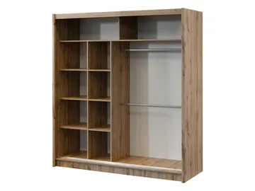 Swanley Garderob med Spegel 203x215 cm - Brun/Vit - Förvaring - Sko- & klädförvaring - Garderober & garderobssystem