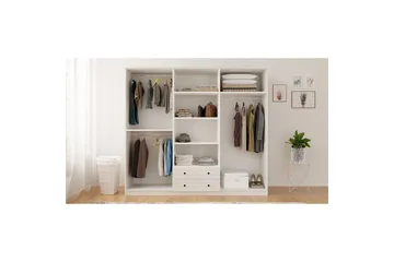 Sylvenor Garderob 210x210 cm - Matt Vit - Förvaring - Sko- & klädförvaring - Garderober & garderobssystem