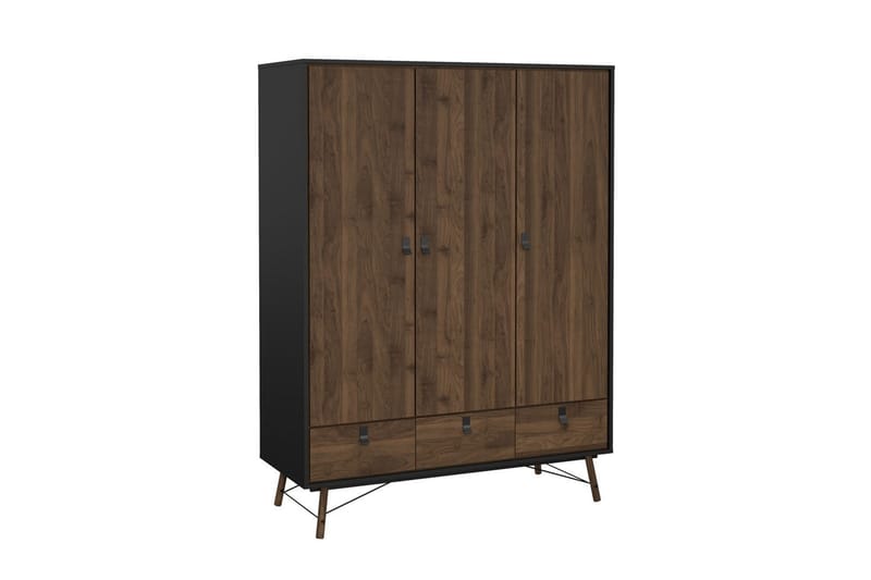 Tadami Garderob 150x200 cm - Svart/Natur - Förvaring - Sko- & klädförvaring - Garderober & garderobssystem