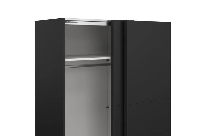 Takeru Garderob 179x200 cm - Svart - Förvaring - Sko- & klädförvaring - Garderober & garderobssystem