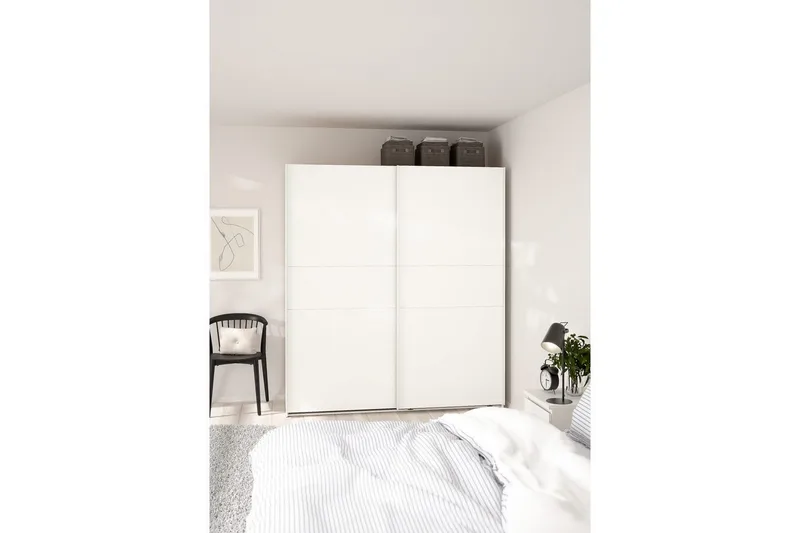 Takeru Garderob 179x200 cm - Vit - Förvaring - Sko- & klädförvaring - Garderober & garderobssystem