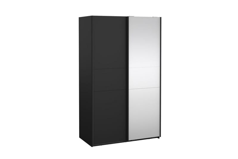 Takeru Garderob med Spegel 119x200 cm - Svart - Förvaring - Sko- & klädförvaring - Garderober & garderobssystem