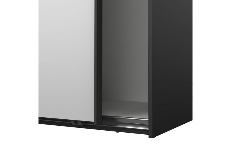 Takeru Garderob med Spegel 119x200 cm - Svart - Förvaring - Sko- & klädförvaring - Garderober & garderobssystem
