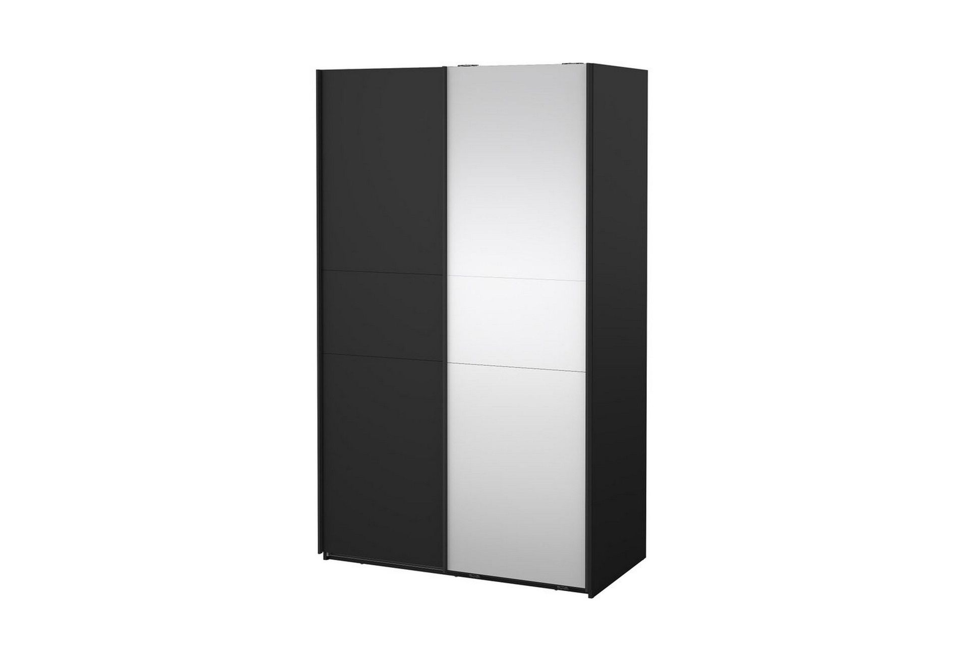 takeru garderob med spegel 119x200 cm - svart