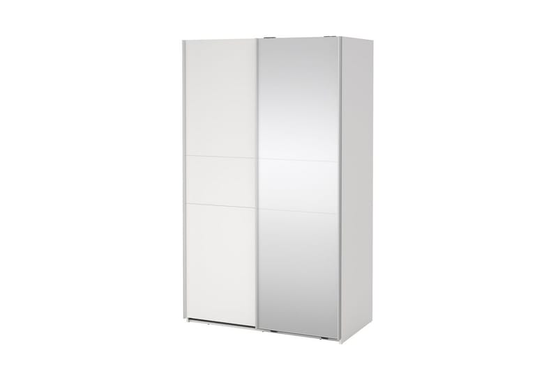Takeru Garderob med Spegel 119x200 cm - Vit - Förvaring - Sko- & klädförvaring - Garderober & garderobssystem