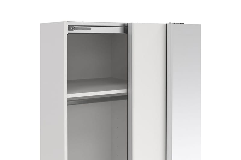 Takeru Garderob med Spegel 119x200 cm - Vit - Förvaring - Sko- & klädförvaring - Garderober & garderobssystem