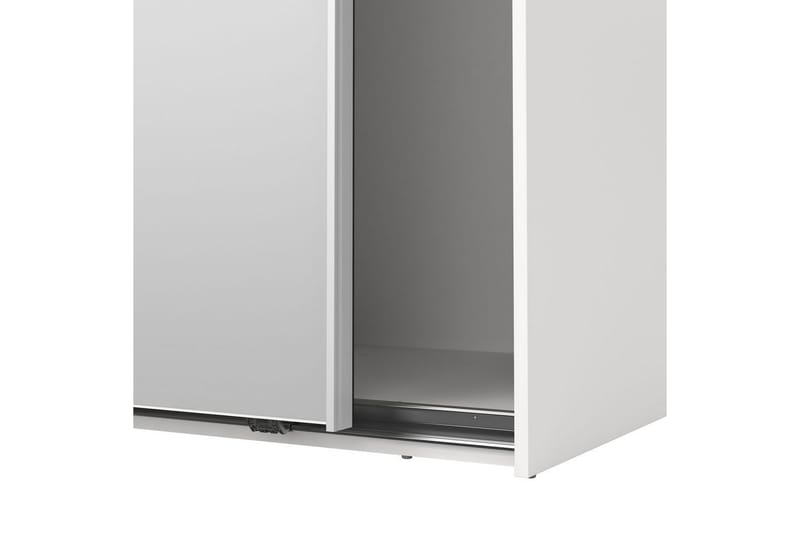 Takeru Garderob med Spegel 119x200 cm - Vit - Förvaring - Sko- & klädförvaring - Garderober & garderobssystem