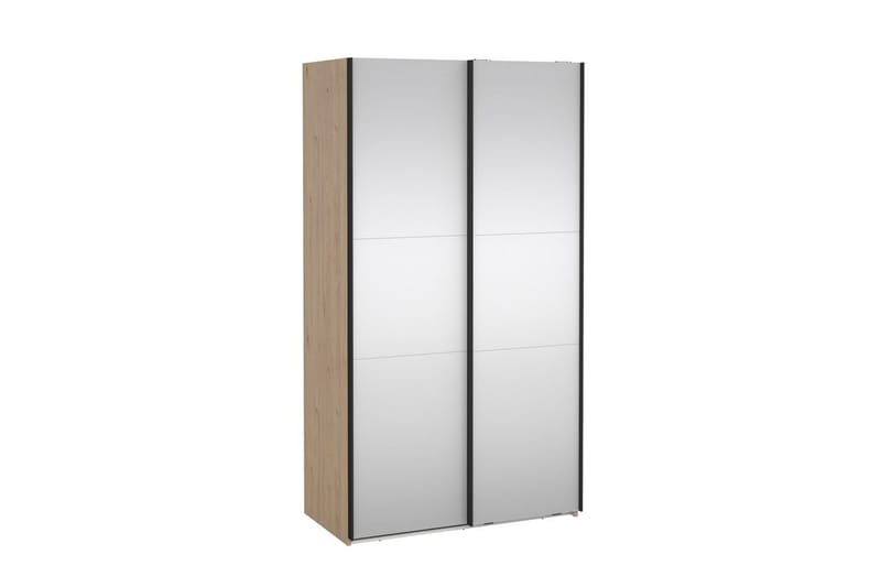 Takeru Garderob med Spegel 119x220 cm - Natur - Förvaring - Sko- & klädförvaring - Garderober & garderobssystem