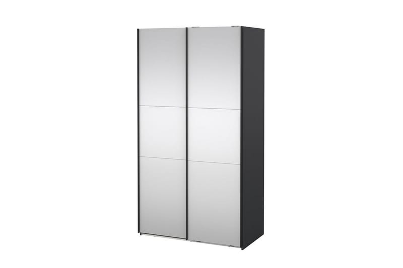 Takeru Garderob med Spegel 119x220 cm, Svart