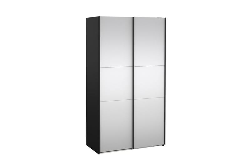 Takeru Garderob med Spegel 119x220 cm - Svart - Förvaring - Sko- & klädförvaring - Garderober & garderobssystem