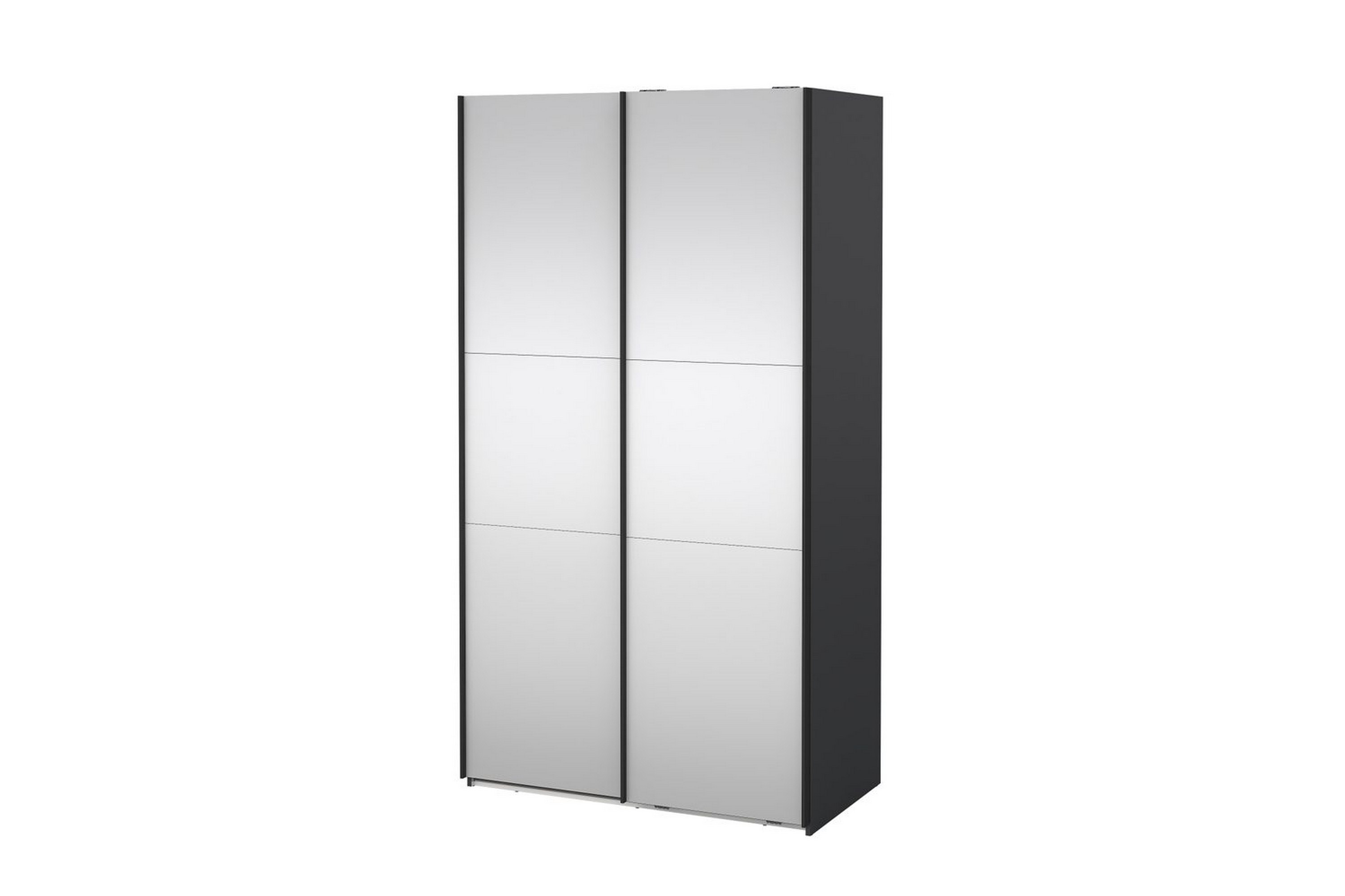 takeru garderob med spegel 119x220 cm - svart