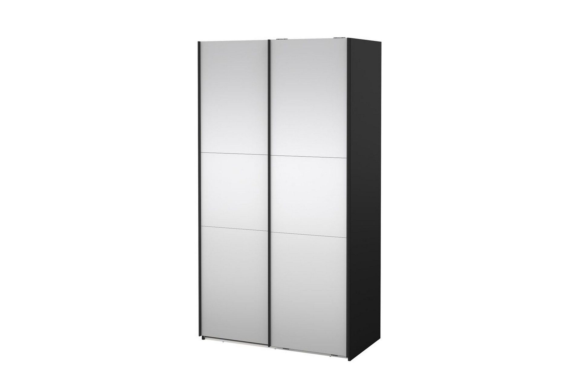 takeru garderob med spegel 119x220 cm - svart