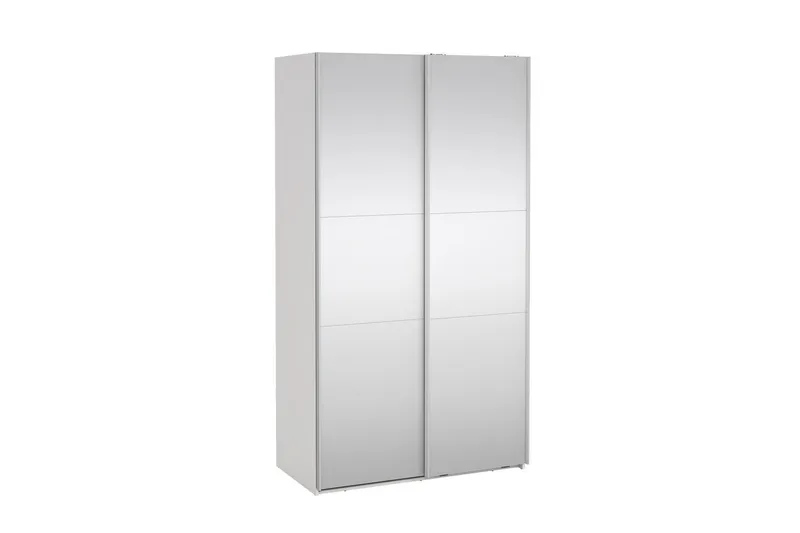 Takeru Garderob med Spegel 119x220 cm - Vit - Förvaring - Sko- & klädförvaring - Garderober & garderobssystem
