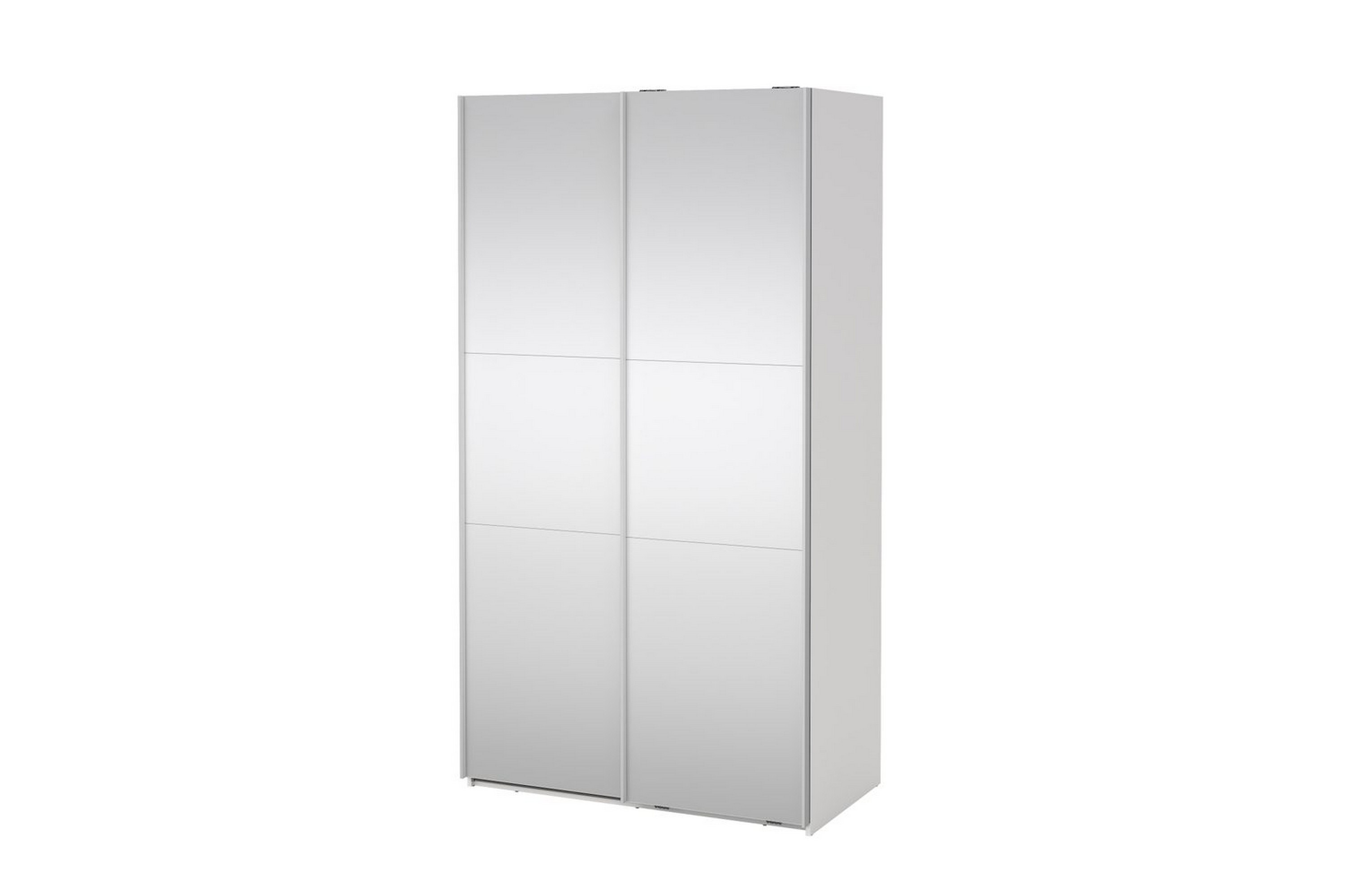 takeru garderob med spegel 119x220 cm - vit