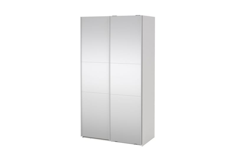 Takeru Garderob med Spegel 119x220 cm - Vit - Förvaring - Sko- & klädförvaring - Garderober & garderobssystem
