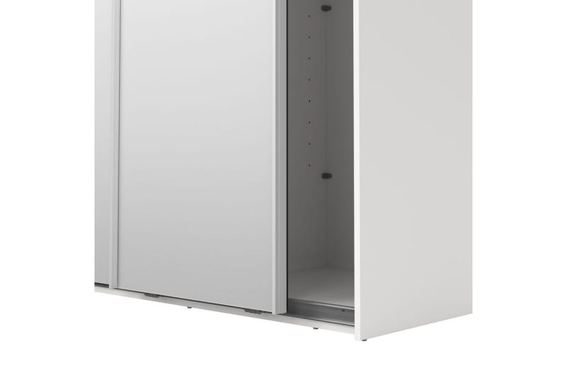 Takeru Garderob med Spegel 119x220 cm - Vit - Förvaring - Sko- & klädförvaring - Garderober & garderobssystem