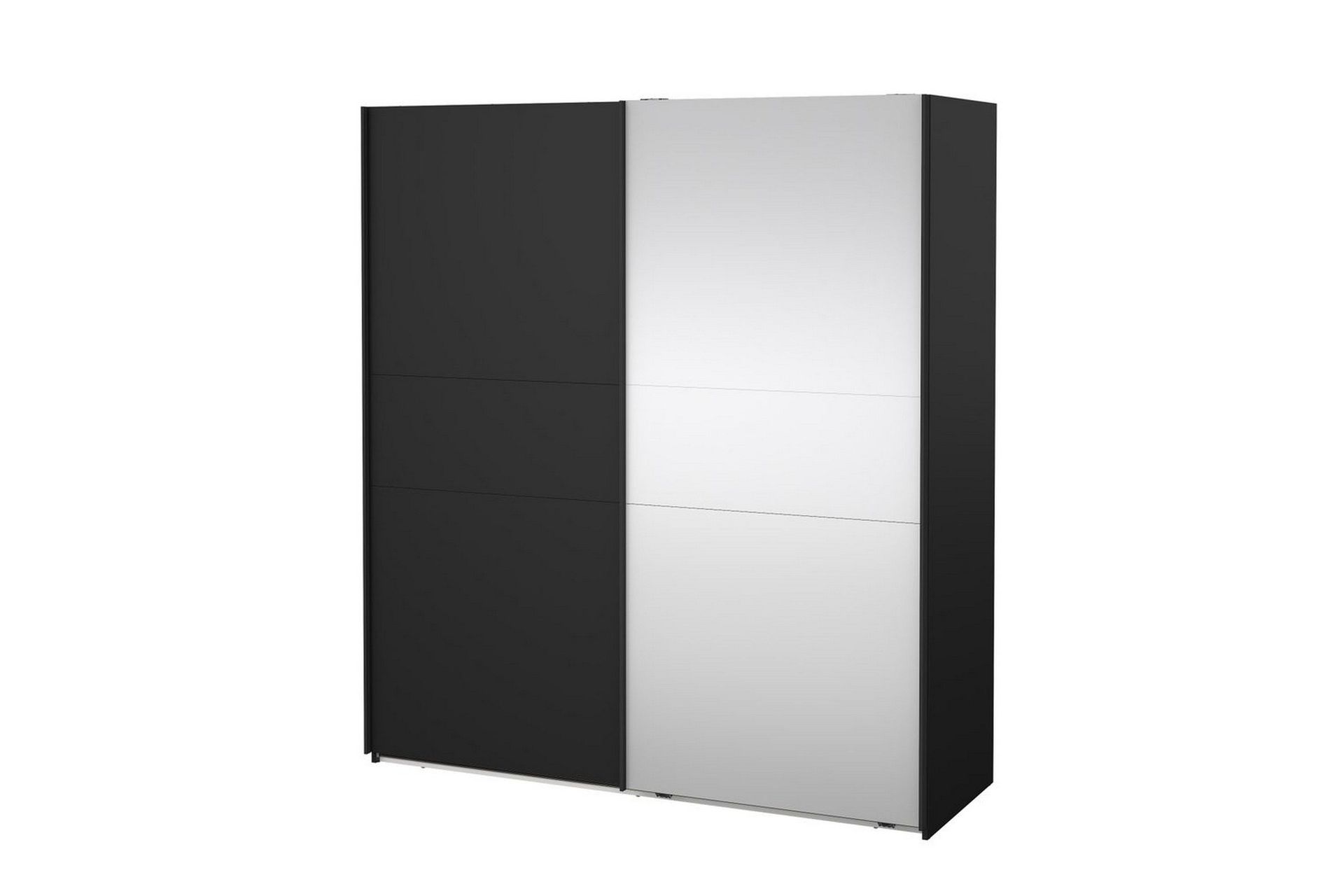 Takeru Garderob med Spegel 179x200 cm - Svart