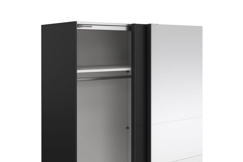 Takeru Garderob med Spegel 179x200 cm - Svart - Förvaring - Sko- & klädförvaring - Garderober & garderobssystem