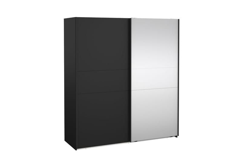 Takeru Garderob med Spegel 179x200 cm - Svart - Förvaring - Sko- & klädförvaring - Garderober & garderobssystem
