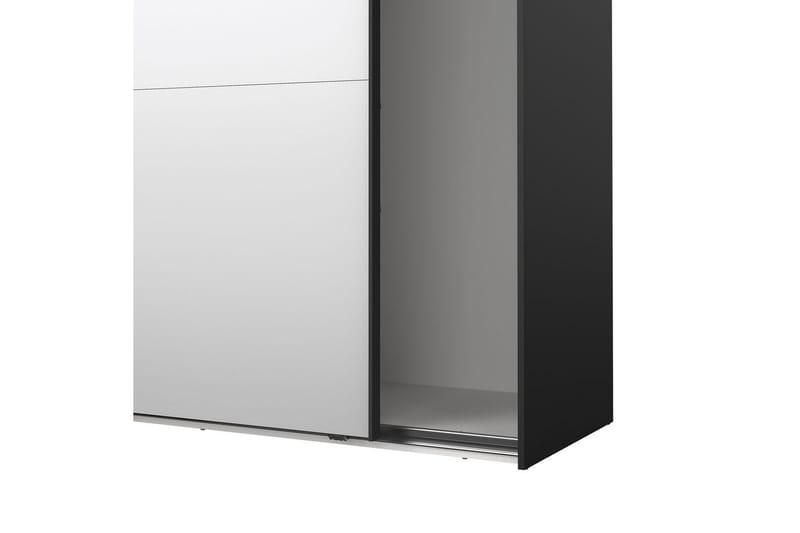 Takeru Garderob med Spegel 179x200 cm - Svart - Förvaring - Sko- & klädförvaring - Garderober & garderobssystem