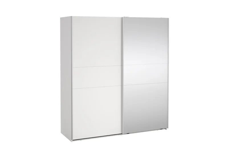 Takeru Garderob med Spegel 179x200 cm - Vit - Förvaring - Sko- & klädförvaring - Garderober & garderobssystem