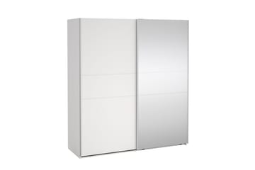 Takeru Garderob med Spegel 179x200 cm - Vit - Förvaring - Sko- & klädförvaring - Garderober & garderobssystem